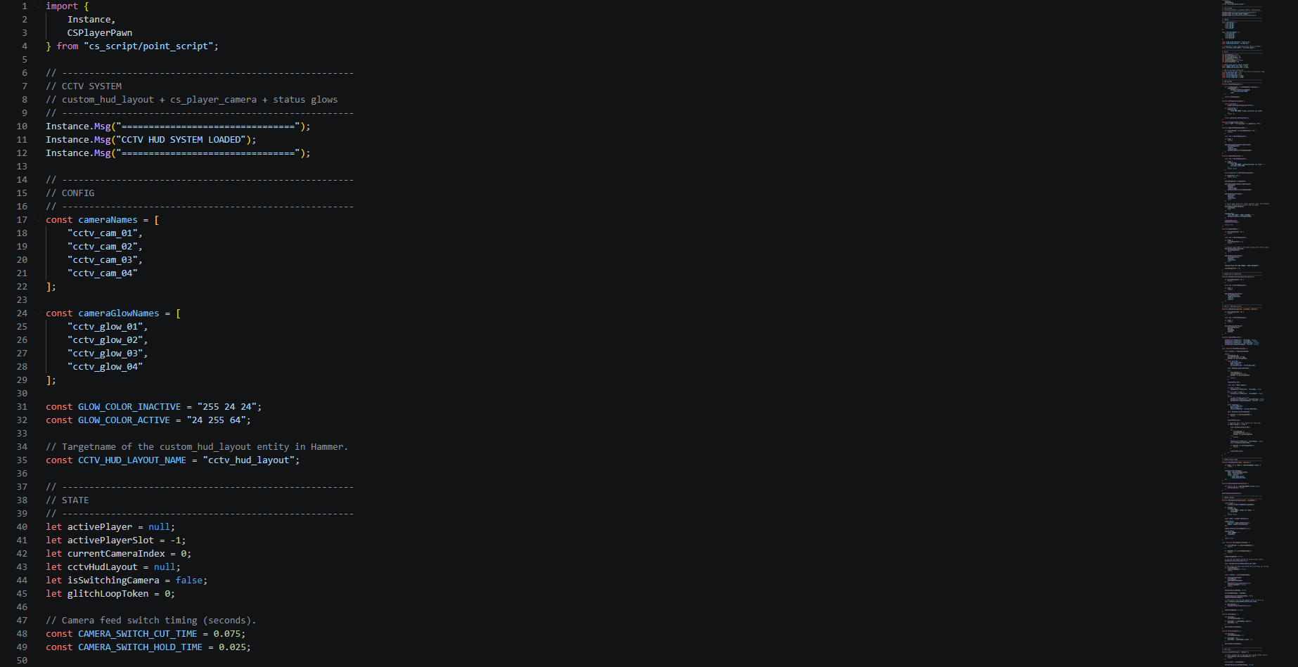 JavaScript code used for the de_Shed CCTV system