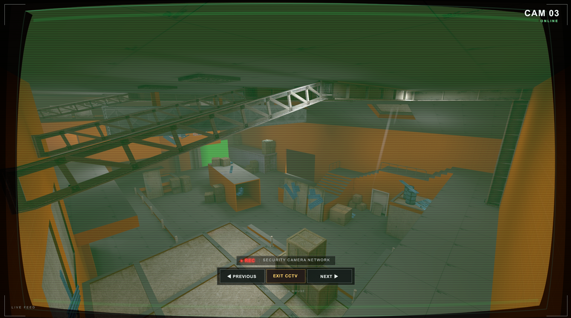 Custom CCTV interface running in Counter-Strike 2