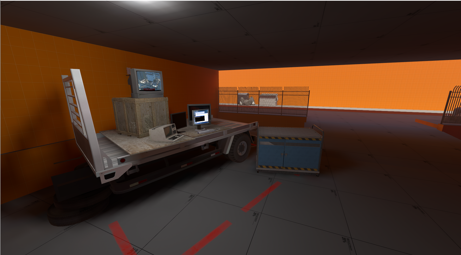 CCTV interaction area inside the de_Shed blockout