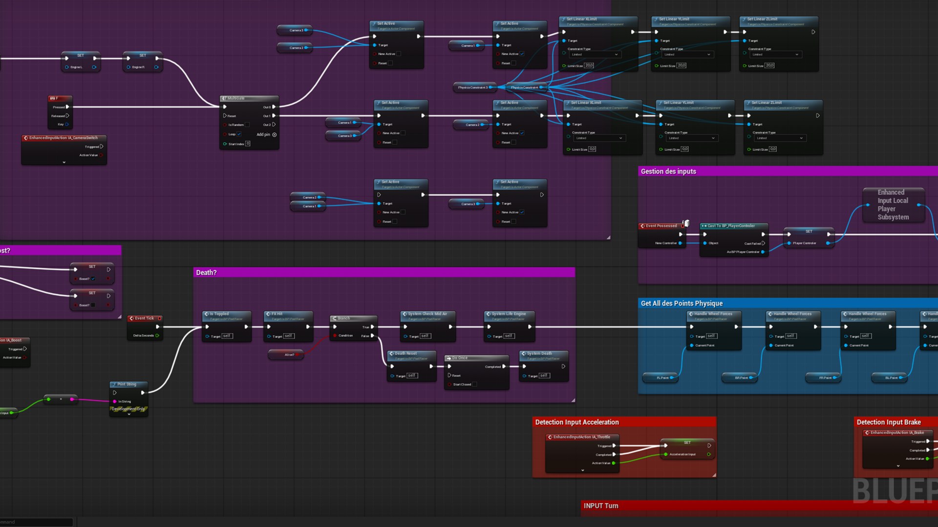 Podracer Unreal Engine Blueprint controller systems