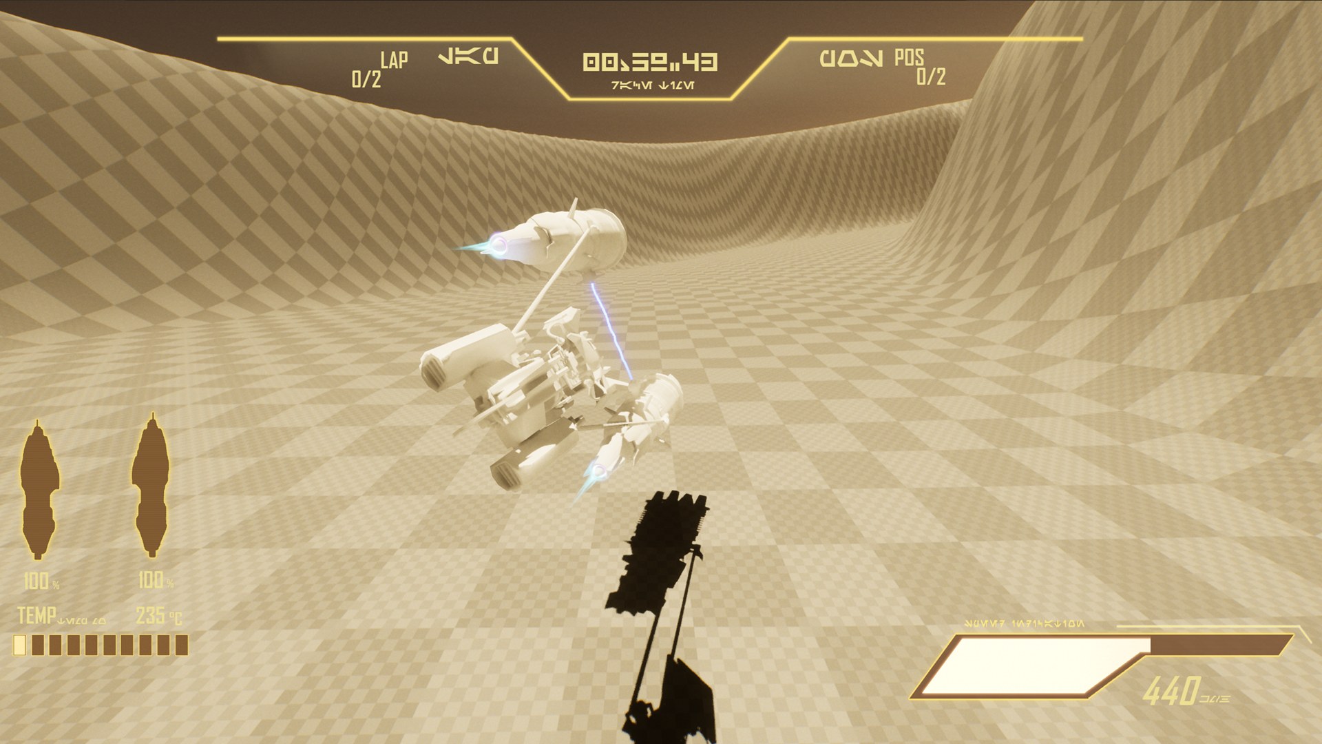 Podracer vehicle handling test