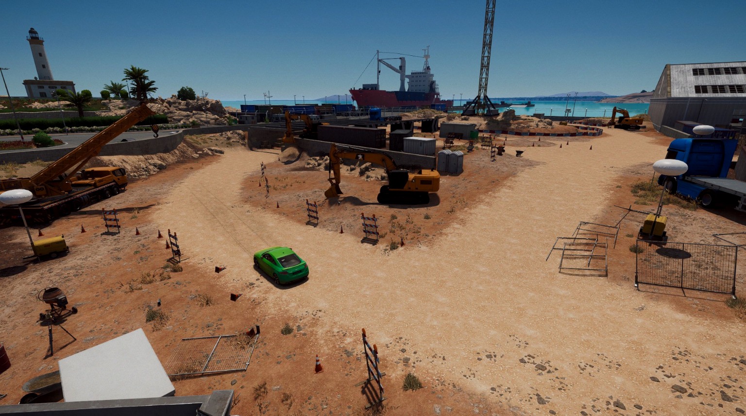Port construction area